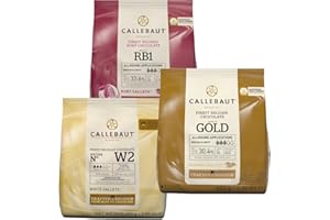 AK-COLONIA Schokoladenset 3 x 400 g (Ruby, Weiß und Gold) Callebaut, belgische Schokolade