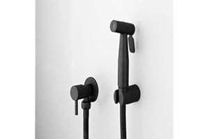 WHITESWAN Duschkopf Handbrause Schwarz Bidets Bad Handbrause Bidet Wc Sprayer Hygienische Dusche Bidetarmatur Wandmontage Bidet Wasserhahn Hochdruck- Und Wassersparend, Aber Robust