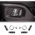 YIWANG ABS 8 Pcs Seat Adjustment Button Trim Cover Accessories For Discovery Sport EVOQUE Vogue Velar Discovery 5,For XE/XF F-Pace