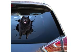 CAMELLIA PRINT Adesivo per finestrino con cane Pomerania, divertente, per paraurti e trattore, per refrigeratori Love Vinal Car Atickers