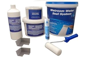 Nassboards Waterproof Tanking Kit System WSK for Wetrooms, Bathrooms, Kitchens and Waterproofing – Perfect for Wet Zones, Tiling Showers, Preventing Moisture – 12m Complete Tanking Kit