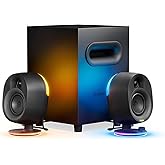 steelseries Arena 7 RGB Aydınlatmalı 2.1 Oyun Hoparl&ouml;rleri, 2 Y&ouml;nl&uuml; Hoparl&ouml;r Tasarımı, Reaktif RGB Aydınlatması, USB, Optik, 