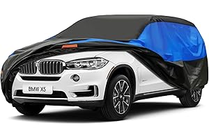 GUNHYI Waterproof and Breathable Full Car Cover Car Cover for BMW X5/X6, Porsche Cayenne, Touareg, Volvo XC90, Cherokee, Audi Q8 etc. Protection from Rain, Sun and Dust (485 to 510 cm)