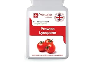 ‎PH PROWISE HEALTHCARE PROWISE LYCOPENE 15mg 120 Capsules, UK Made GMP Guaranteed Quality, Suitable for Vegetarians and Vegans