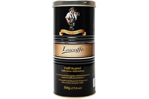 LUCAFFÉ Lucaffè - Barattolo Caffè in Grani Mr. Exclusive 100% Arabica 500 Gr | Caffè in Chicchi Interi da macinare per Espresso | Tostatura Media | Gusto Dolce e Cremoso | Aroma Intenso e Avvolgente
