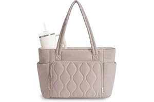 Ceneda Tragetasche für Damen mit 1,2 l Getränkehalter, Puffertasche, Laptop-Tragetasche mit Reißverschluss für Reisen, Lehrer, Krankenschwester