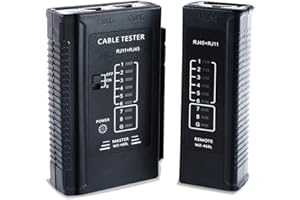 ANSD Network Cable Tester,Ethernet Tester RJ45 RJ11 Cable RJ45 CAT5 CAT6 CAT7 UTP USB LAN Wire Ethernet Cable Tester(Battery Not Included)