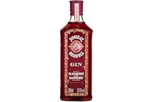 BOMBAY SAPPHIRE Bombay Bramble Distilled Premium, 37,5 % vol., 70 cl / 700 ml, Blackberry & Rasberry Flavoured Gin, Ginebra de sabor y color 100 % naturales procedentes de moras y frambuesas recién recogidas