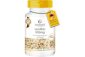 Lecitina 500mg (da soia, senza ingegneria genetica) - 250 Softgel | Warnke Vitalstoffe - Qualità da farmacia tedesca