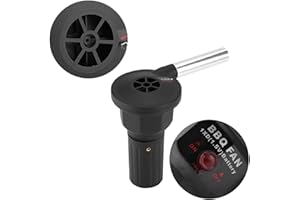 WPKD BLUEIY Handgehaltener Elektrischer Grillventilator, Tragbarer Grill-Feuergebläse, Batteriebetriebener Grill-Luftgebläse für Camping-Picknick Im Freien, 16,5 X 8 X 13,8 Cm