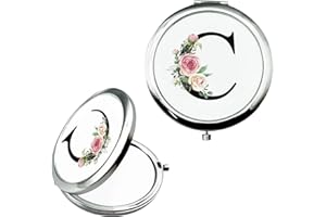 JEKUGOT Compact Mirror, Small Pocket Mirror, Make up Mirrors for Bride To Be Gifts, Personalized Gifts for Girls Women Mother(C)