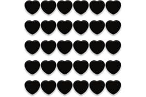 PYJLBX Aimant Frigo, 30PCS Aimant Puissant Aimants Tableau Magnétique Magnet Frigo Petit Aimant Tableau Blanc Mini Aimant Magnets Decoratif, pour Tableau Magnetique Frigo, Calendrier (Coeur, Noire)