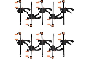 Onezebra Sargentos carpintero de barra,10 Piezas Abrazaderas de Liberación Rápida,4 Pulgadas Abrazaderas de Carpintero, Abrazaderas de Carpintero para Apriete, Pinzas de Madera Herramienta