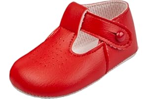 Early Days Baypods, Baby Shoes for Boys & Girls, Soft Soled Pre Walker Shoes, Soft Faux Leather Baby Boys & Baby Girls Shoes, B625 T Bar Style Shoe with Hole Punch, Made in England