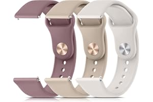 ZGCE 3 Stück Silikon Uhrenarmbänder 20mm 22mm, Schnell Lösbare Wasserdichte Weiche Armband, Uhren Zubehör Armbänder Sport Ersatzarmband für Damen Herren