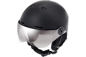 ‎METEOR Kask narciarski Helmet snowboardowy Uniwersalny dla Dzieci damski męski dorosłych Ochronny z szybą na zimę Narciarstwo Certyfikowane Bezpieczeństwo Profesjonalne Nauszniki Sportowe Zimowe Meteor