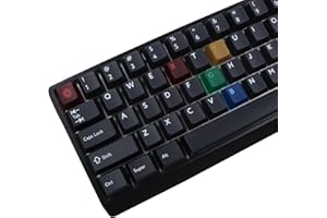 ‎JSJT JSJT Cherry Profil Schwarz Tastenkappen - ANSI/ISO Layout Tastenkappen 165 Tasten PC Schwarzlicht Thema Tastenkappe für Cherry MX Switch Mechanische Tastaturen