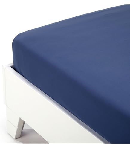 Lenzuolo Inferiore Caleffi In Cotone Jersey Per Letto Matrimoniale - Colore Azzurro - Foto 4