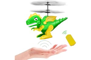 YongnKids Dinosaur Toys for Boys Age 5-7, Flying Dinosaur Helicopter Toys Flying Ball for Kids, Hand Control Flying Toys with Remote for Indoor Play, Easy to Control for Beginners