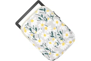 KIRZAX Funda Bordada Margarita 6-7 Pulgadas, para 7"" Kindle Paperwhite Nuevo/Colorsoft Signature, 6"" Kindle, 6.8"" Paperwhite, Kobo/Tolino eReader - Beige