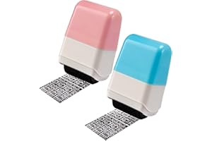 Fuyamp Rollstempel Datenschutz, Stempel Sicherheit Stempel 2 Stück Breit Rollender Sicherheit Stempel, Identität Diebstahl Stempel, Privatsphäre Rollstempel für Privatsphäre, Sicherheitsstempel