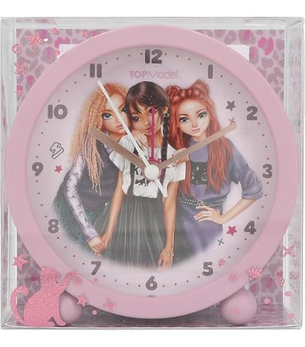 Depesche Réveil TOPModel Kitty Dog – Silencieux Avec Fonction Lumière – Rose – Pile Incluse