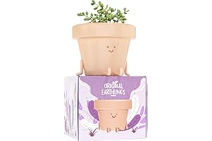 Original Earthlings Legs Out Pot, Cute Plant Pot, 10 cm Plastic Funny Planter with Drainage, Unique Cactus Plant Lover Gift, Small Succulent Face Flower Pot, Fun Teacher Appreciation Gift