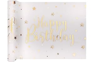 Santex Happy Birthday Runner in oro bianco 1 pezzo