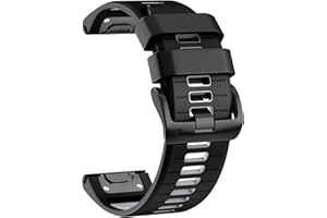 U-LIMVE Pasek do zegarka Garmin Fenix 7X Pro / Fenix 7X / Fenix 6X Pro / Fenix 6X / Fenix 5X / Fenix 3, 26 mm silikonowy pasek zastępczy do Garmin Epix Pro 51 mm/TACTIX 7