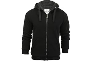 BRAVE SOUL Mens Hooded Sweatshirt Jumper 'Zone' Hoodie Sherpa Lined