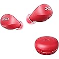 JVC Compact and Lightweight Gumy Mini True Wireless Earbuds Headphones, Long Battery Life (up to 23 Hours), Sound with Neodymium Magnet Driver, Water Resistance (IPX4) - HAA6TR (Red)