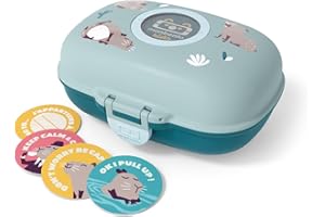 monbento - Porta Merenda Bambini MB Gram Capy - Capibara - Scatola per Spuntini Perfetto per Pranzi o Merende a Scuola o Parco - Senza BPA - Sicuro Per Uso Alimentare - Blu Verde