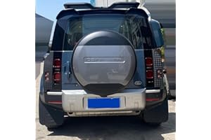 FENQING-Y Cubierta de neumático de repuesto para Defender, cubierta de plástico para LR Defender 90 110 130 2 puertas 4 puertas 2020 2021 2022 2023 2024 2025 (Eiger Grey)
