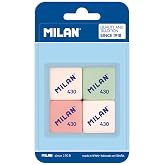 MILAN 430 Eraser Blister Pack of 4 (1 Pack)