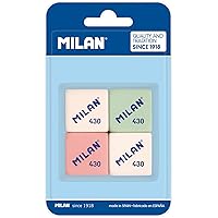 Goma de borrar milan 430 blister , 4 Unidades ( Paquete de 1)