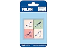 Goma de borrar milan 430 blister , 4 Unidades ( Paquete de 1)