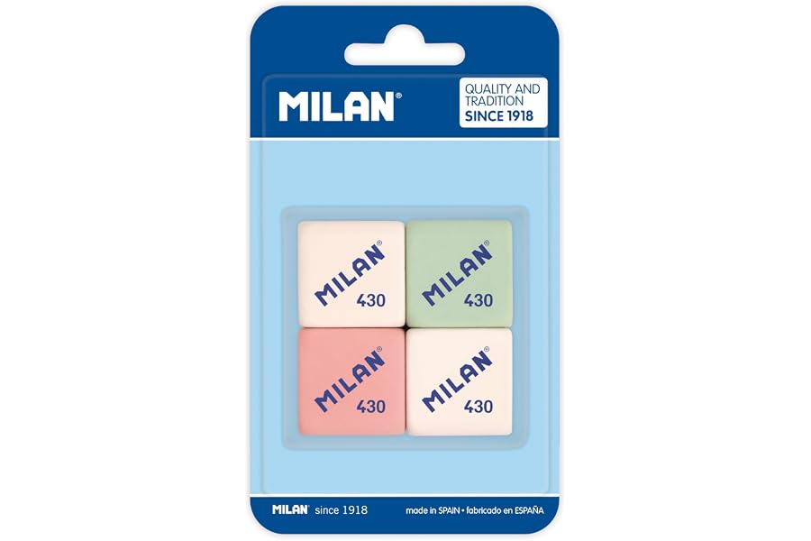 Goma de borrar milan 430 blister , 4 Unidades ( Paquete de 1)