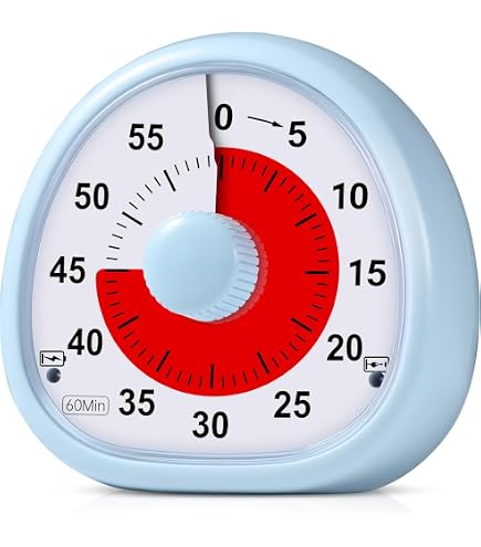 FHE- Minuterie visuelle Minuteur Visuel, Compte à Rebours Mécanique Magnétique de 60 Minutes