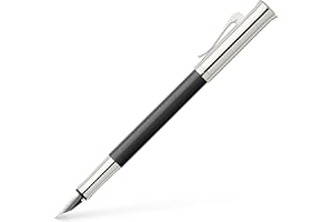 Graf von Faber-Castell 146542 - pióro wieczne Guilloche, czarne, szerokość stalówki EF, 1 sztuka