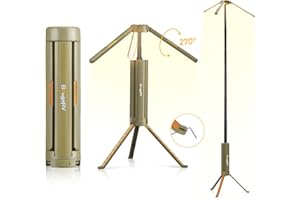 BougeRV Luz de Camping con 15600mAh, Lampara camping recargable, Altura y ángulo Ajustables, Luz portátil 4000LM, IP54 a prueba de agua, Linterna de Camping para Acampar, Viajar, Emergencia, Verde