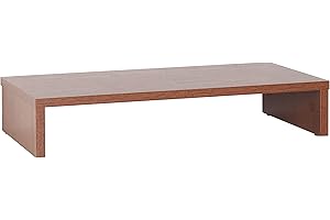 RICOO Supporto monitor scrivania 54 x 26 x 10 cm FS0113-ER Rialzo schermo PC Rovere marrone rustico