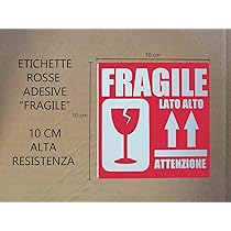 1000 Pcs Adesivi Fragile Per Spedizioni Imballaggi Etichetta - Foto 2