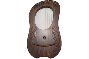 TIDONEAM HOH Lyre Harp 10 Strings Rose Wood/Rosewood Lyra Harp +Carrying Case/Strings Harp