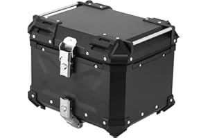 OTUFAN 45L Moto Top Case Universel MOTO Tail Box Avec Base À Dégagement Rapide En Alliage D'aluminium Tour Box Fit Pour Moto Scooter