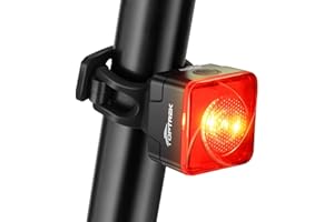Toptrek Rear Bike Lights, Smart Auto Brake Sensing Rear Bike Light USB Rechargeable IPX5 Waterproof, 6 Flash Modes Safety Warning Bike Lights Back,Ultra Bright LED Smart Bike Tail Lights Fits Any Bike