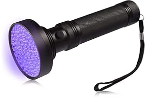 LEDGLE Lampe de Poche UV Lampe de Torche 100 LEDs Ultra Violet pour Animal Domestique d'urine Détecteur de Taches-Noir