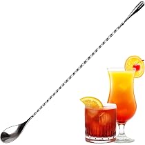 Bar-Mixlöffel Set 8-teilig – Edelstahl, 30,5 Cm Lang, Mit Spiralmuster Für Cocktails & Getränke