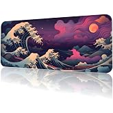 8 Farklı Desenli Baskılı Model Black Deer XXL Gaming Mouse Pad 90x40 cm &ndash; Dikişli Kenar, Kaymaz Taban, Dijital Tasarım, Hassa