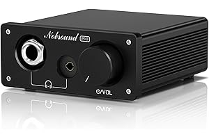 Nobsound P10 HiFi Headphone Amplifier: 1100mW Output (24–600Ω) – 30V Boost – RCA/3.5mm Inputs & 6.35/3.5mm Outputs – Swappable Op-Amps – for Audiophiles & HiFi Music Lovers