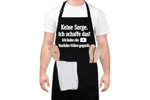 Livdouyu Geschenke für Männer Grillschürze, Herren Kochschürze, lustiges Geschenk zum Vatertag, Lustige Schürzen für Papa und Opa